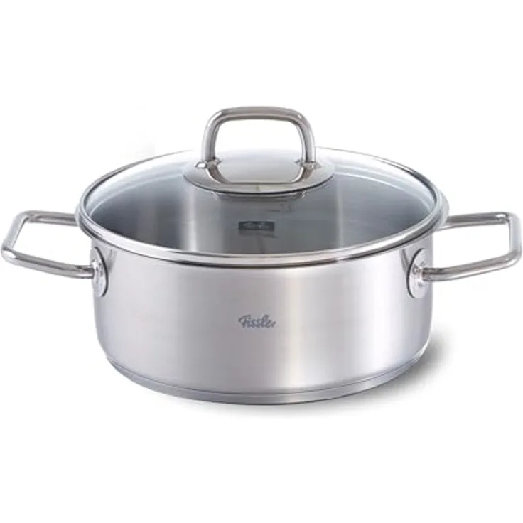 Fissler viseo Bratentopf Induktion mit Glasdeckel Edelstahl 20 cm Ø 2,4 L