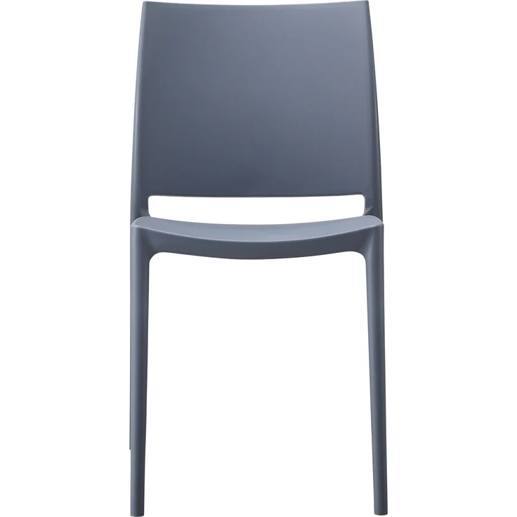 CLP Gartenstuhl Meton mit Lehne stapelbar wetterfest UV-beständig bis 150 kg,grau – Bild 4