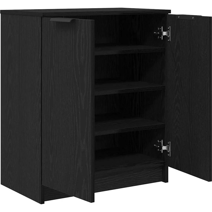 vidaXL Schuhschrank Schwarz Eichen-Optik 59 x 35 x 70 cm Holzwerkstoff 862100 – Bild 4