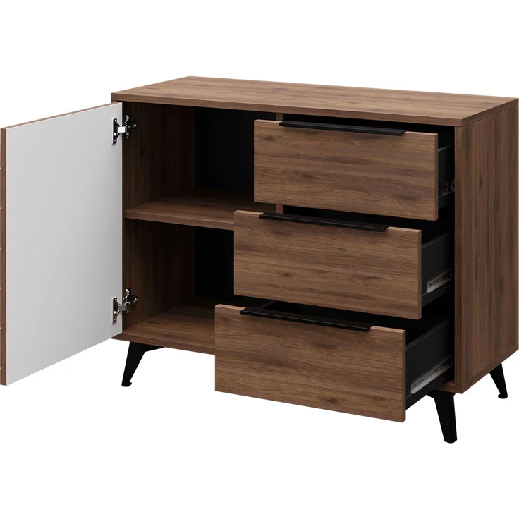 Kommode Xylix Bis 100 1D3SZ (Farbe: Nuss Okapi) – Bild 4