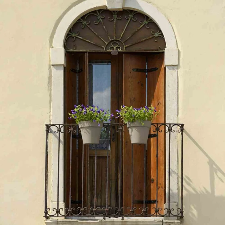 Balkon-Hängetopf UP, anthrazit Ø 25 cm,mit Wasserreservoir – Bild 3