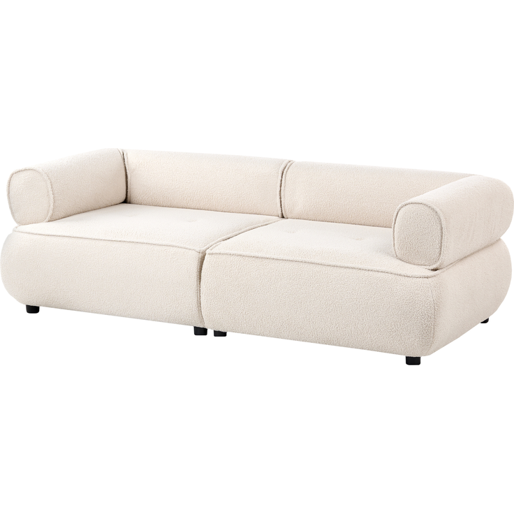 Sofa 3-Sitzer SALLA Bouclé Cremeweiß – Bild 5