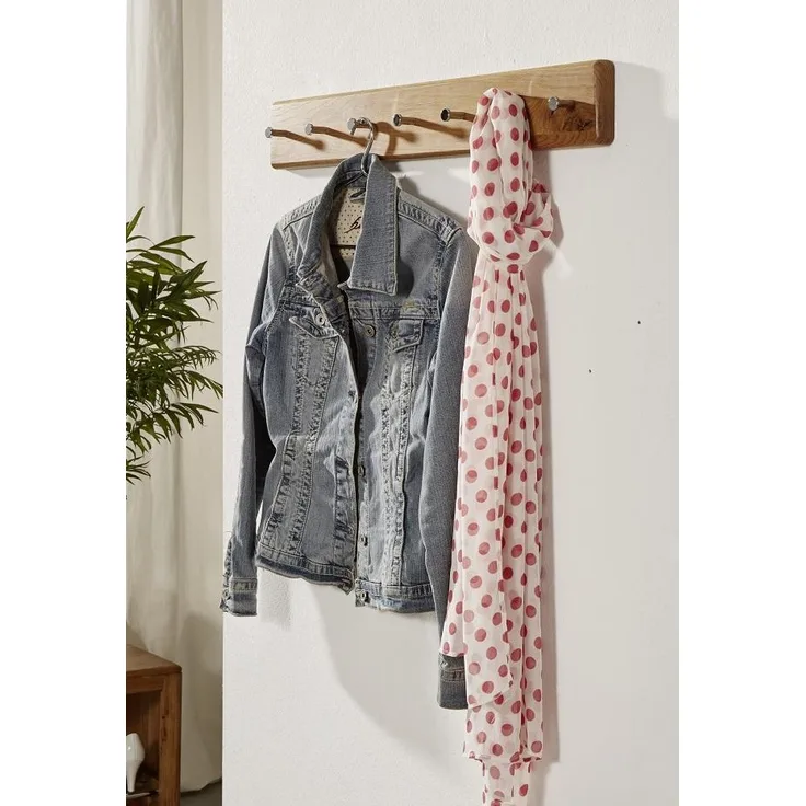Wandgarderobe 70cm 'Bayreuth' Wildeiche massiv