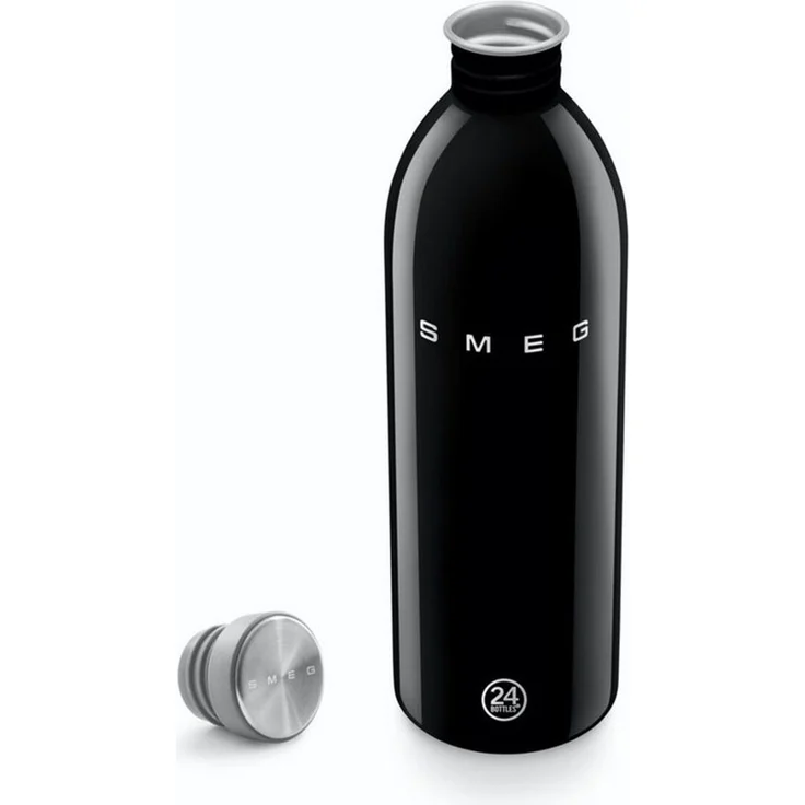 SMEG x 24Bottles Edelstahl Trinkflasche Wasserflasche 1L Schwarz WBF02BL – Bild 4