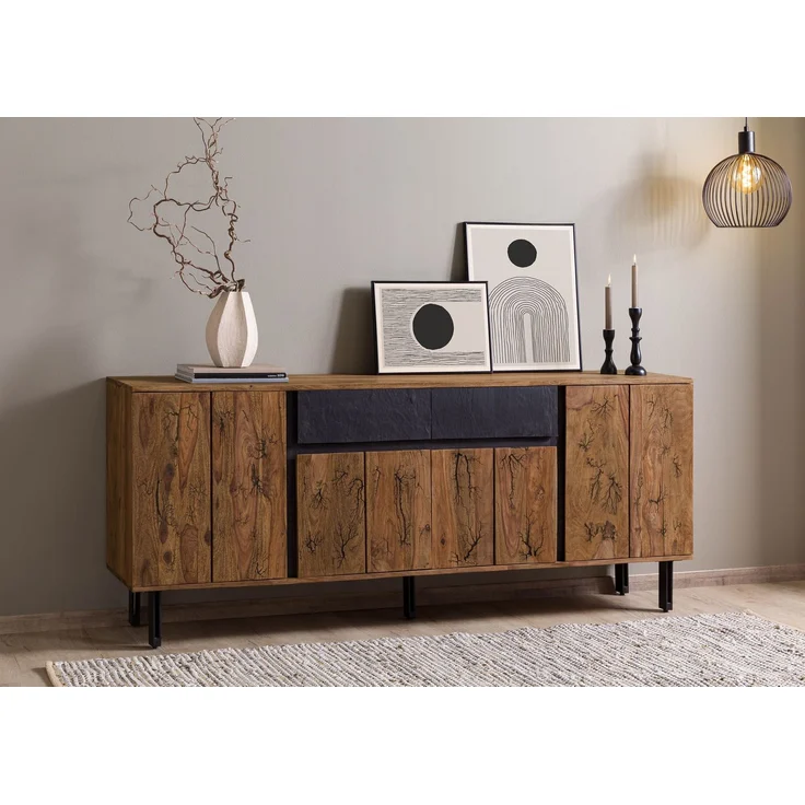 Sideboard Sheesham 185x40x77 natur unbehandelt LICHTENBERG #116 – Bild 3