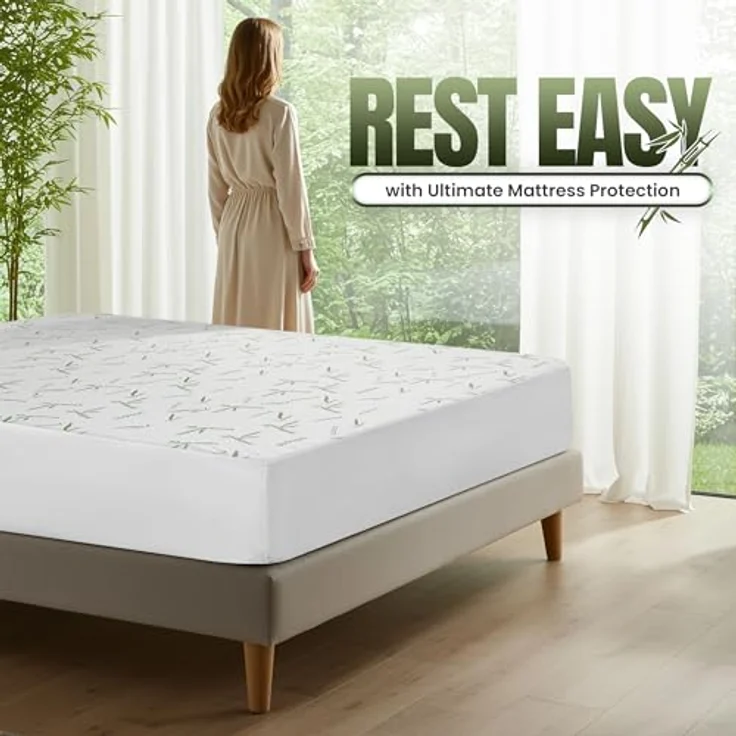 Utopia Bedding Matratzenschoner Twin Wasserdicht, Viskose Premium Matratzenauflage, Oeko-Tex Zertifiziert, Atmungsaktive, Matratzenschutz, Rundum Elastisch – Bild 7