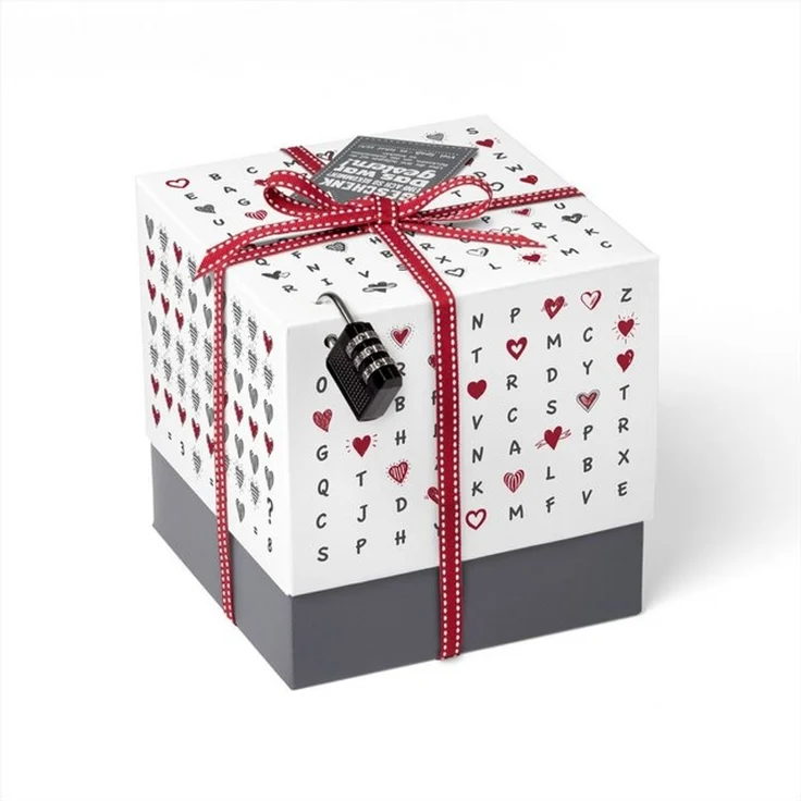 SURPRISA Geschenkbox Geschenkbox mit Samt und Glanz, Rätselbox für Geschenke und Gutscheine, zum Valentinstag, Jahrestag, Hochzeitstag – Bild 4