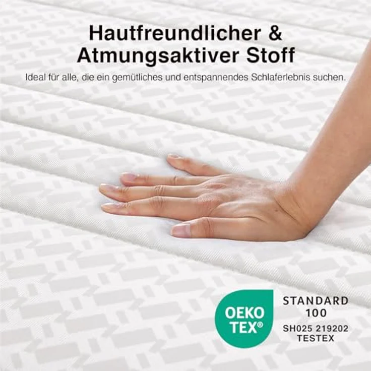 Novilla Matratze H3/H4 7-Zonen Kaltschaummatratze 120x200 | Verschiedene Größen & Höhen | Atmungsaktiver Bezug bei 60° Waschbar | Öko-Tex & CertiPUR-US Zertifiziert | Rollmatratze 18 cm – Bild 4