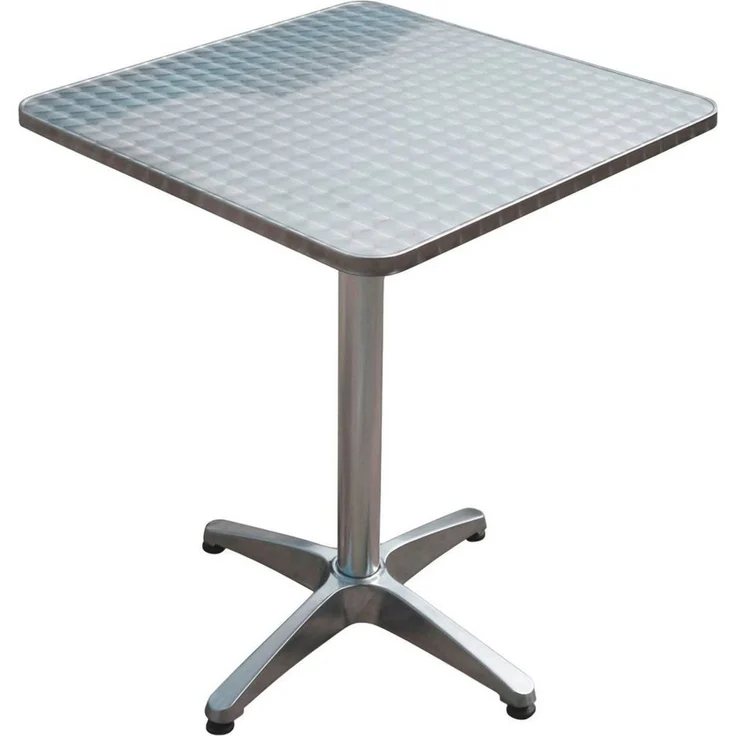 Bistrotisch aus Aluminium, quadratisch, H 70 cm – Bild 1
