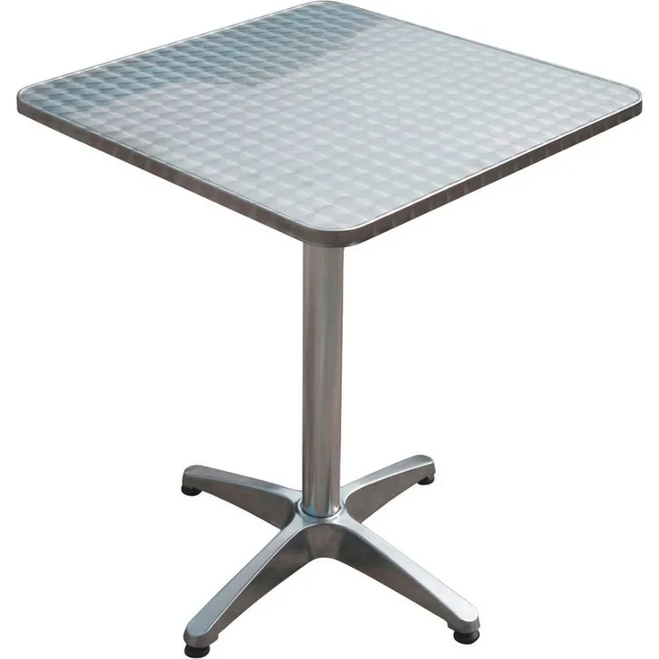 Bistrotisch aus Aluminium, quadratisch, H 70 cm