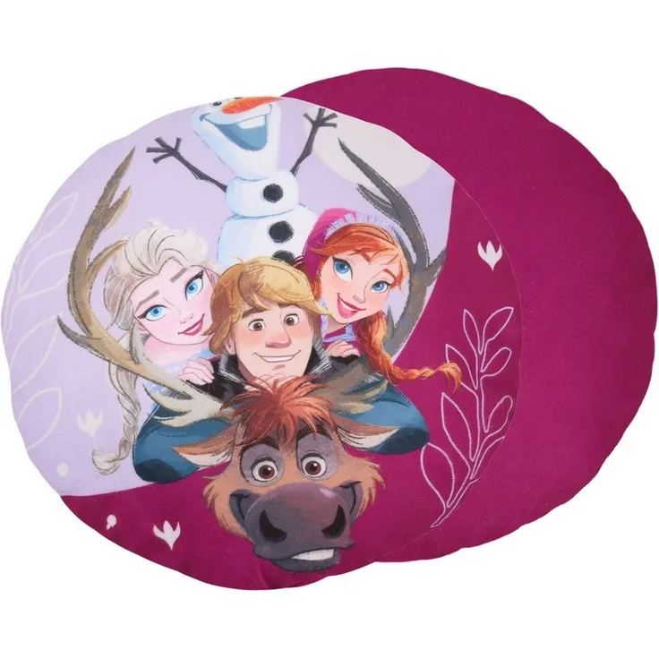 Sarcia. eu Dekokissen Die Eiskönigin Frozen Lila rundes, dekoratives Kissen, 40 cm