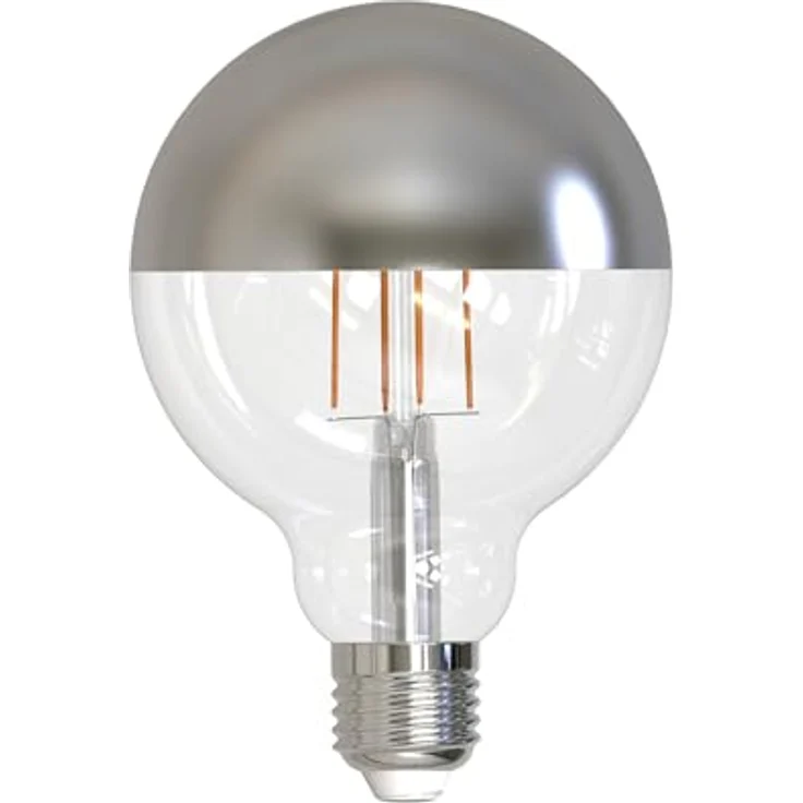 Müller-Licht Retro LED Globeform Filament E27 verspiegelt, 8. 5W ersetzt 63W, nostalgisches superwarmweißes Licht (2700K), 850lm, dimmbar, 1 Stück (1er Pack) – Bild 4