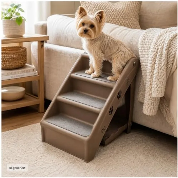 HTI-Living Hundezwinger Pet Treppe für Hunde und Katzen mit Anti Rutsch Belag