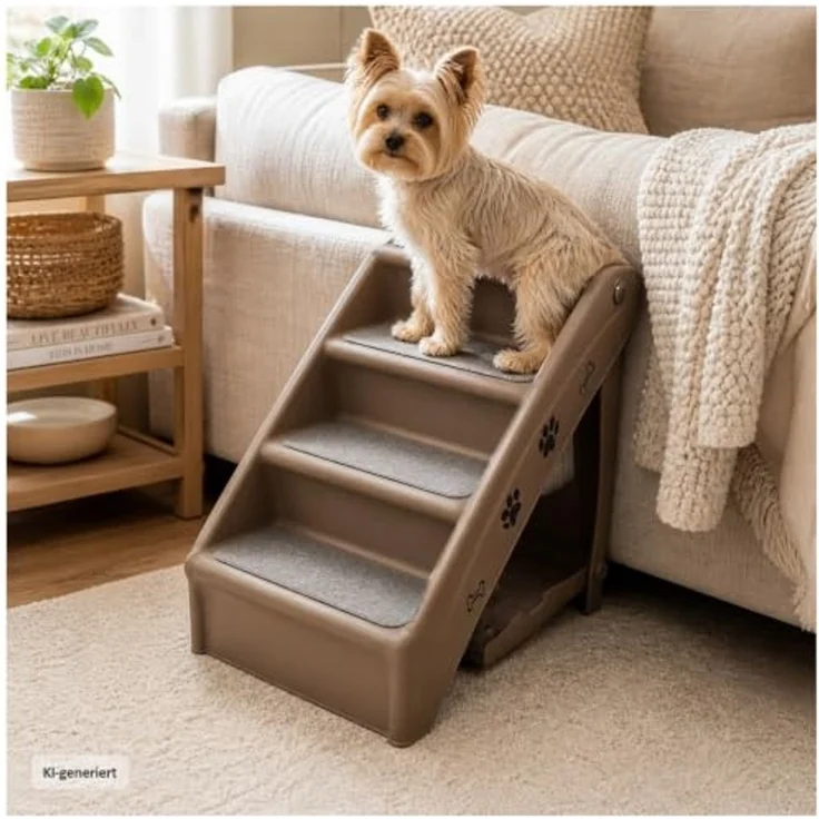 HTI-Living Hundezwinger Pet Treppe für Hunde und Katzen mit Anti Rutsch Belag – Bild 1