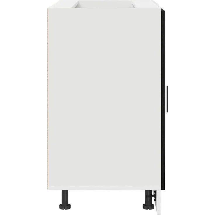 vidaXL Küchen-Eck-Basisschrank Schwarz Eichen-Optik 86 x 46 x 81,5 cm 876721 – Bild 7