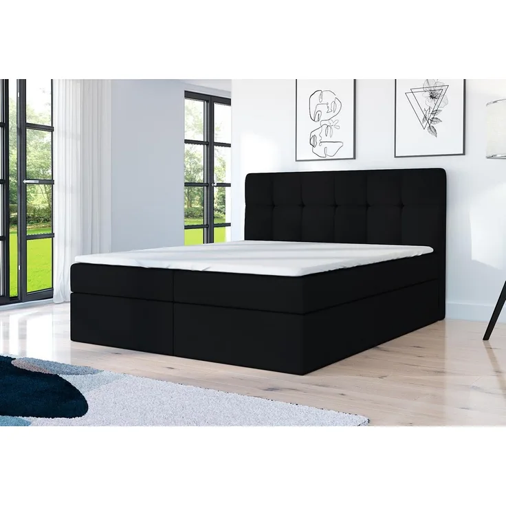 A&J MöbelLand Boxspringbett ARNOR mit 2 Bettkästen und Topper.