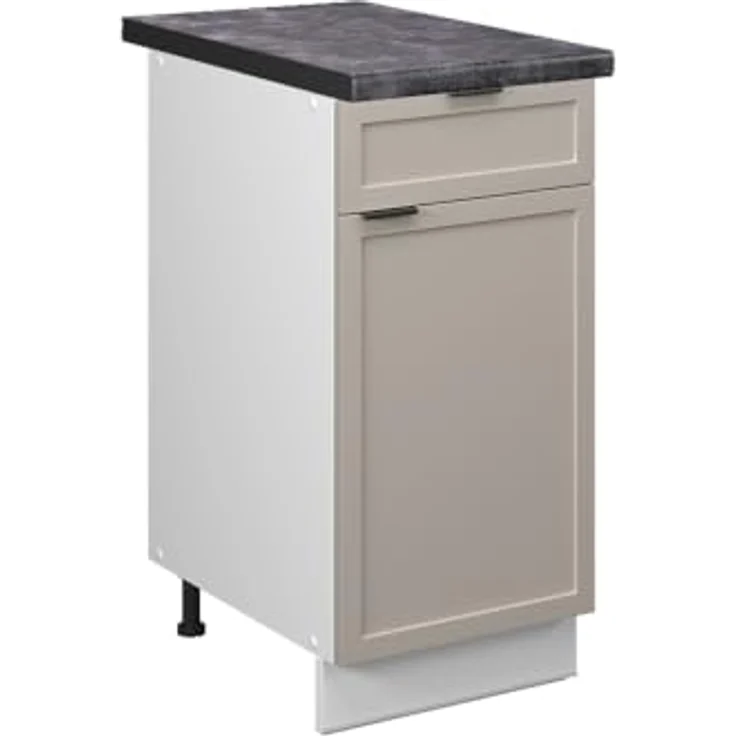 Küchenunterschrank Fame-Line GrauBeige 40 cm , AP Anthrazit Vicco – Bild 2