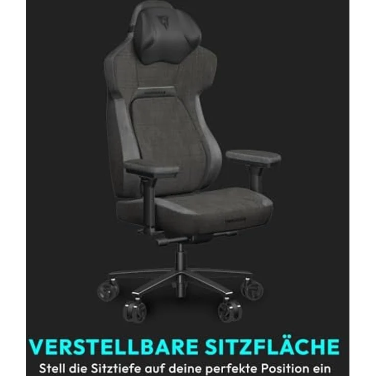 Thunder X3 CORE Loft Black- CORE. RDY 360 Gaming Stuhl - Schwarz - Stoff - Bis zu 150 kg – Bild 5