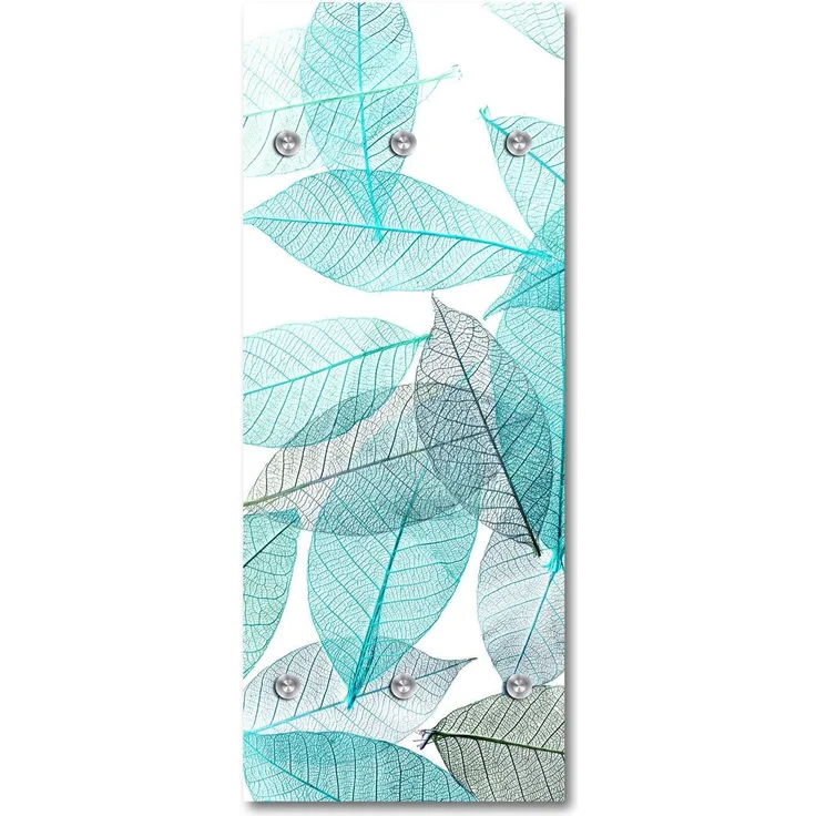 Queence Garderobe - "Asartia" Druck auf hochwertigem Arcylglas inkl. Edelstahlhaken und Aufhängung, Format: 50x120cm