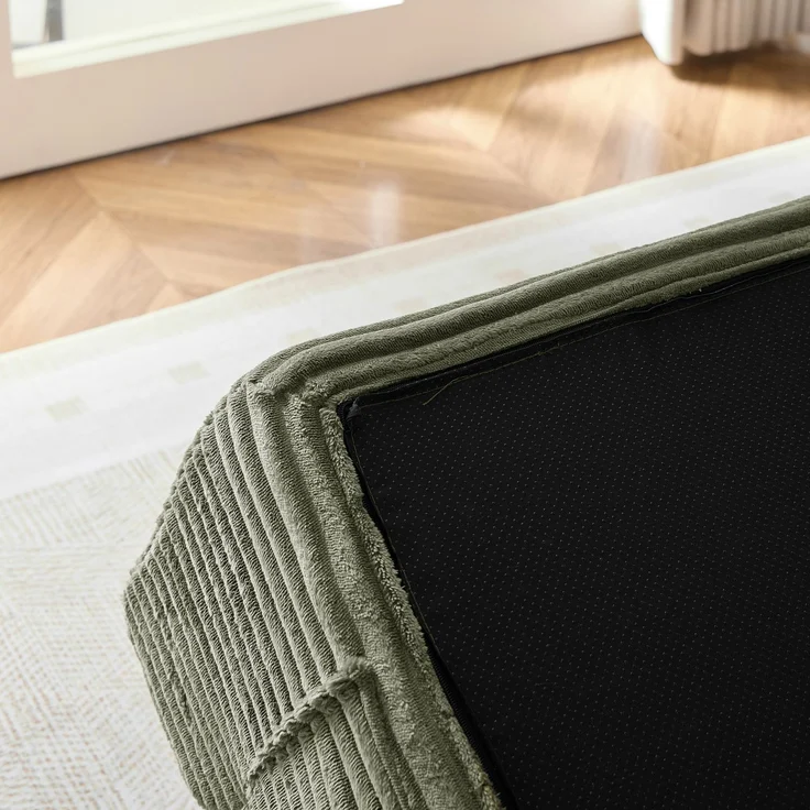 ZUBALIYA Sofa mit LED - Beleuchtung, mit Stauraum, mit Cordbezug, mit breiten Armlehnen, ohne aufwendige Montage – Bild 10