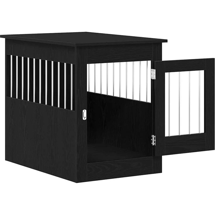 vidaXL Hundebox-Möbel Schwarze Eiche 55 x 80 x 68 cm Holzwerkstoff 862176 – Bild 5