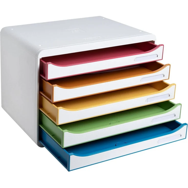 Exacompta Schubladenbox BIG-BOX PLUS 308714D quer 5 Schubladen harleki – Bild 3