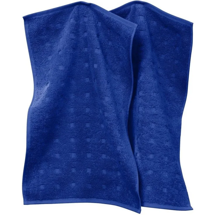 Möve Gästehandtuch Gästetuch 2er-Pack "Quadretti", Frottier (2-St), Walk-Frottier Uni
