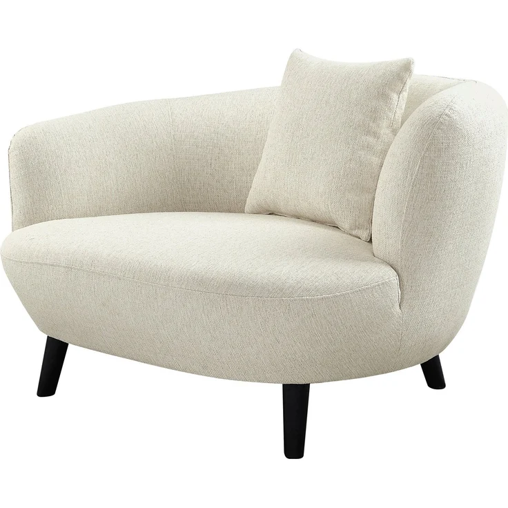 ATLANTIC home collection Loungesessel Olivia, XXL-Sessel, Nierenform-Sessel mit Zierkissen im Originalbezug – Bild 2