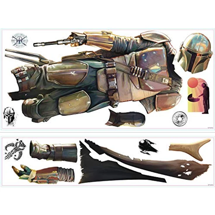 Star Wars Mandalorian Riesen-Wandaufkleber – Bild 4