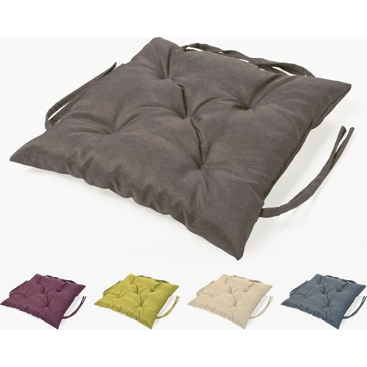 sunnypillow Bankauflage Bankauflage Stuhlkissen viele Farben und Größen zur Auswahl, 50 x 50 cm anthrazit