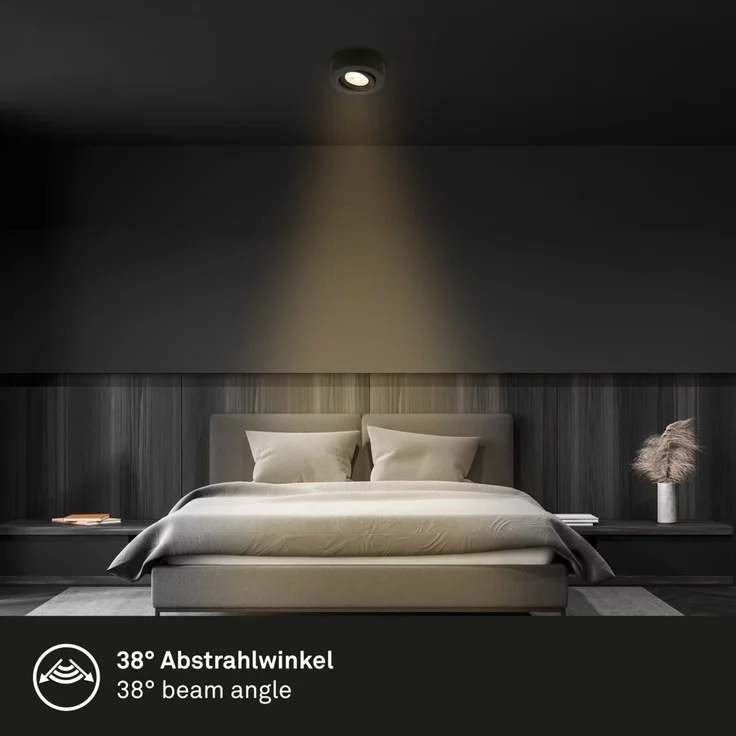 Briloner LED-Aufbau und Einbauleuchte 2in1 Mini Ein-& Aufbau 9W 500lm schwarz dimmbar – Bild 8