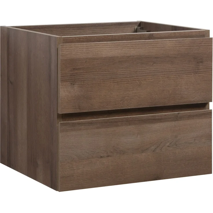 Waschbeckenunterschrank Angela 60cm - Braun eiche - Unterschrank Badmöbelset – Bild 1