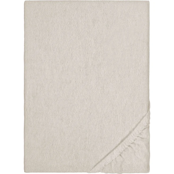 biberna Melange-Flanell Spannbetttuch 0841380 MELANGE UNI, kitt, 1x 140x200 cm - 160x200 cm – Bild 1