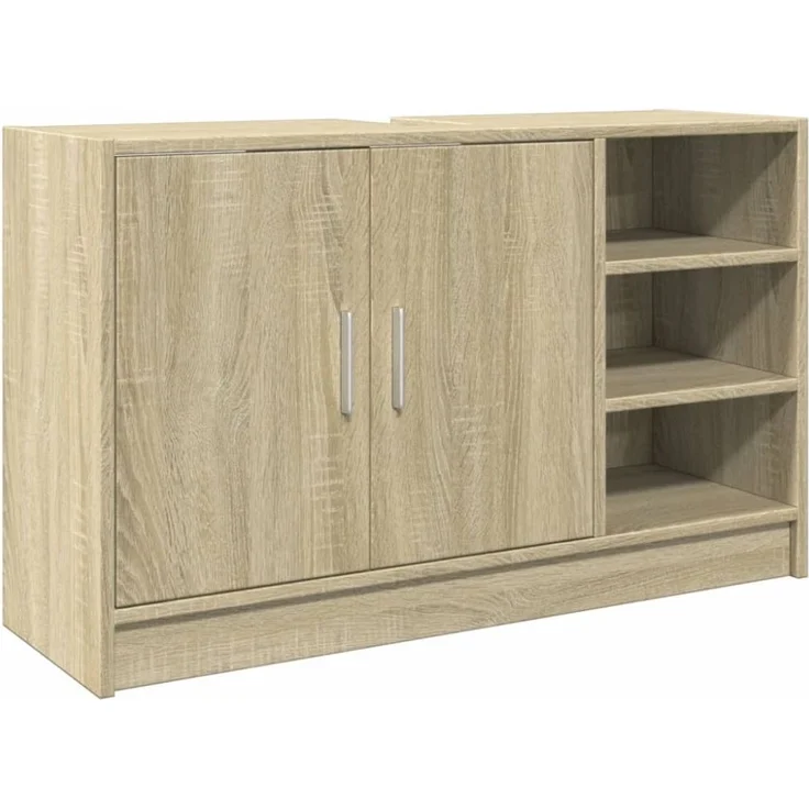vidaXL Waschbeckenunterschrank Sonoma-Eiche 90x29x55 cm Holzwerkstoff 848124 – Bild 4