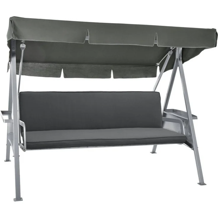 Beautissu Hollywoodschaukelauflage Loft HS Graphitgrau – Bild 1