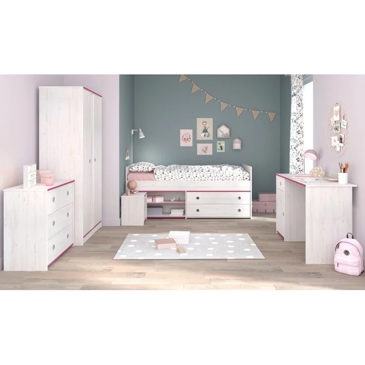 Parisot Kinderzimmer und Jugendzimmer Smoozy in weiß Kiefer Set 5-tlg. – Bild 2