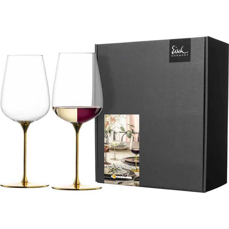 Eisch Essenca SensisPlus Gold Edition Allround-Weingläser kraftvoll & reichhaltig 2er Set