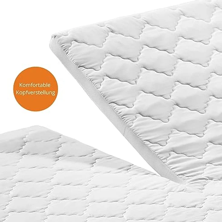 sleepling, Topper aus Kaltschaum, orthopädische Matratzenauflage, 6 cm hoch, Kaltschaum, mit 2-tlg. Kopfteil, Matratzentopper, Boxspringmatratzen und Boxspringbett geeignet – Bild 3