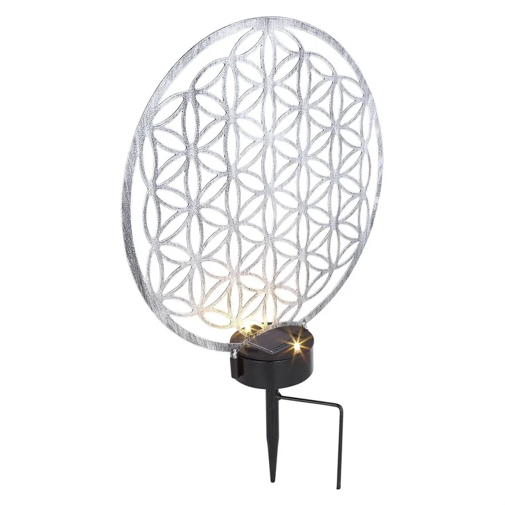 Solarleuchte Garten Rund 30 cm Solarlampe Außen Leuchte Solar mit Pflegetuch – Bild 2
