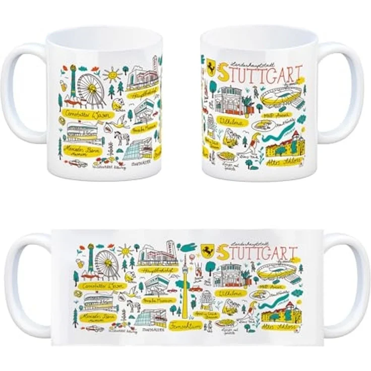 speecheese Tasse Stuttgart Wimmelbild Kaffebecher – Bild 4