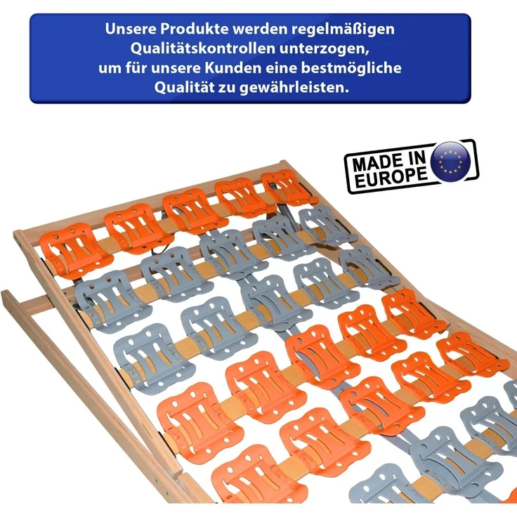 Coemo Tellerlattenrost CubiFlex 120 x 200 cm 7-Zonen Kopf- und Fußteil verstellbar – Bild 8