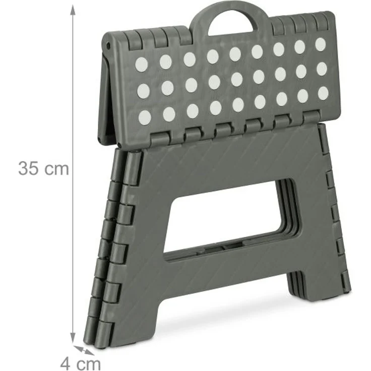 Klapphocker faltbar M hellgrau 4er Set 10036388 – Bild 5