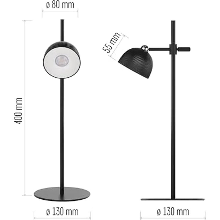 EMOS LED Akku-Tischlampe SOPHIE 4in1, dimmbar, 4,2W, 200lm, 33h Leuchtdauer, schwarz, Z7635B – Bild 7