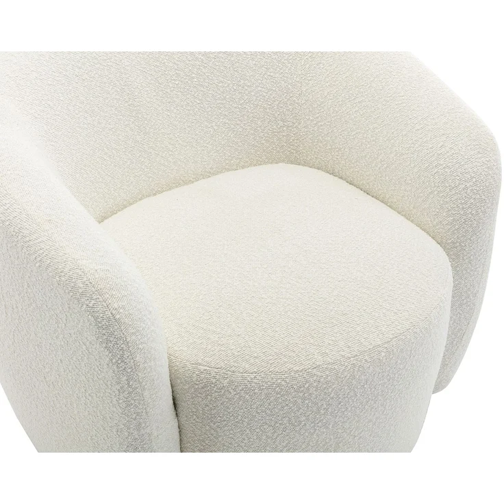 Vente-unique - VEREIDE - Sessel mit gerader Rückenlehne - Metall - Weiß - 80 x 76 x 67 cm – Bild 6
