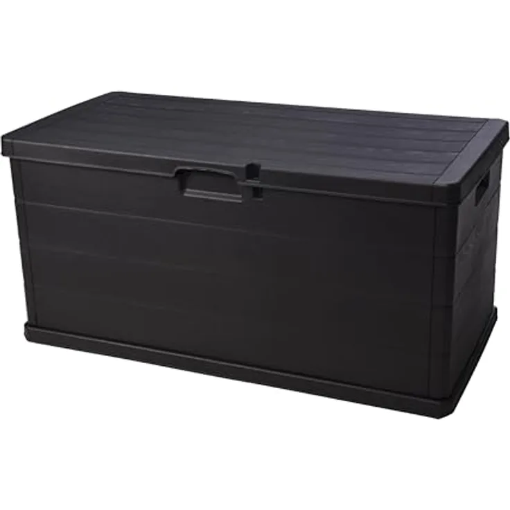 XXXL Kissenbox Anthrazit, Kunststoff, 118 cm, rollbar, regenwasserdicht, wetterbeständig, abnehmbarer Deckel, für bis zu 120 kg geeignet, Made in Italy