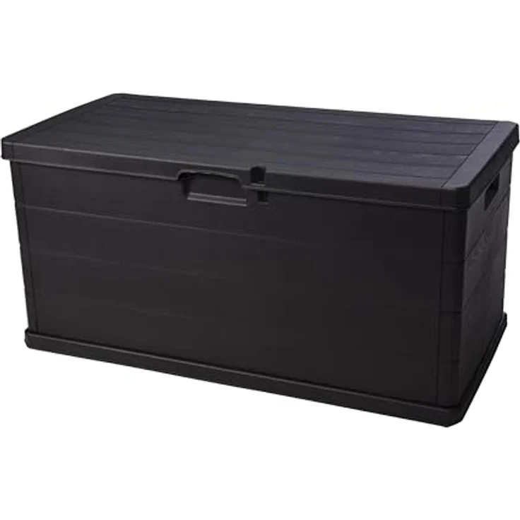 XXXL Kissenbox Anthrazit, Kunststoff, 118 cm, rollbar, regenwasserdicht, wetterbeständig, abnehmbarer Deckel, für bis zu 120 kg geeignet, Made in Italy – Bild 1