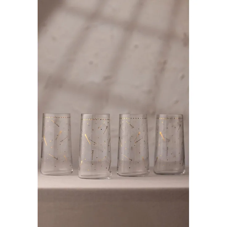 Hermia Concept 'Dragonfly 520' Gläser-Set (4-teilig), Transparent, 8 x 8 x 15 cm, 520 ml