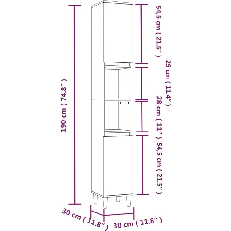 vidaXL 3-tlg. Badmöbel-Set Weiß Holzwerkstoff 3185597 – Bild 10