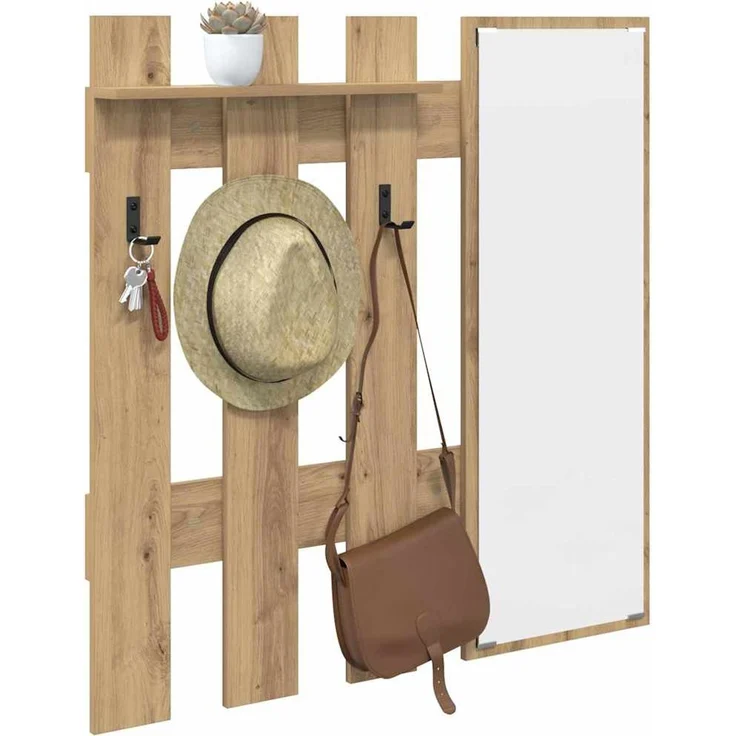 vidaXL Wandmontierter nachttisch Artisan-Eiche 100 x 10 x 100 cm 874514 – Bild 2