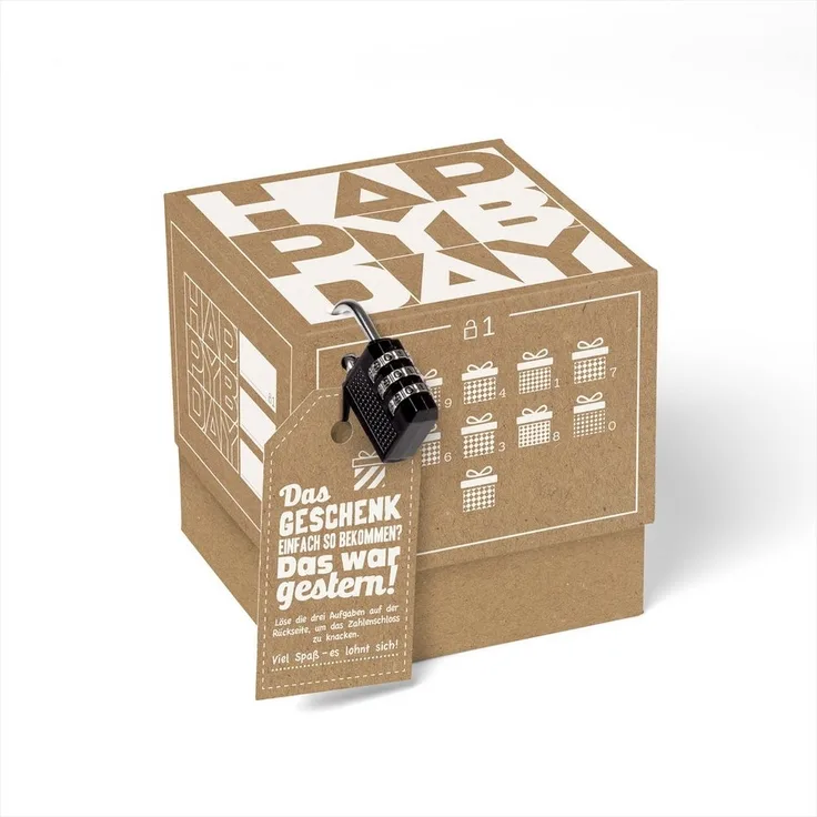 SURPRISA Geschenkbox Geschenke als Rätsel individuelle Geldgeschenke, Personalisierte Geschenkideen / Das Geschenk einfach so - war gestern!